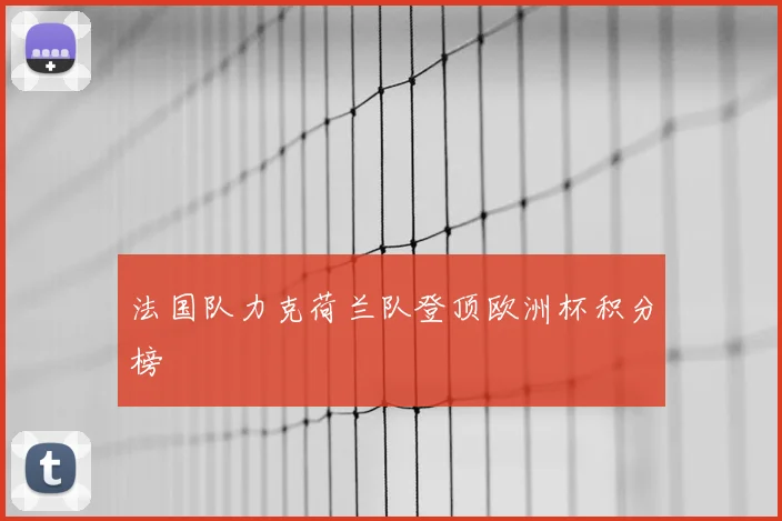 法国队力克荷兰队登顶欧洲杯积分榜